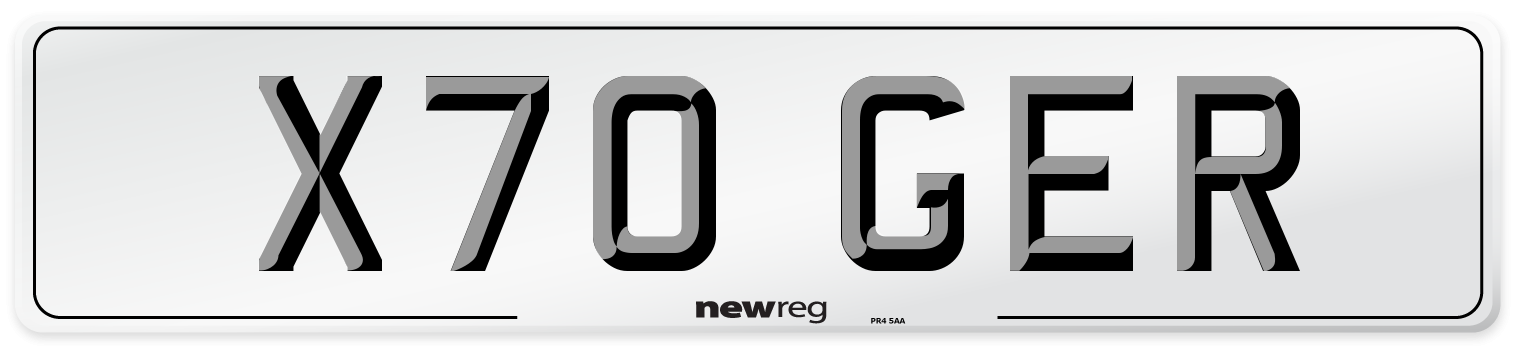 X70 GER Number Plate from New Reg